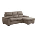 Andes 2 Piece Sectional with Pull-out Bed with Hidden Storage