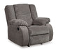 Tulen Reclining Sofa - Black/Gray