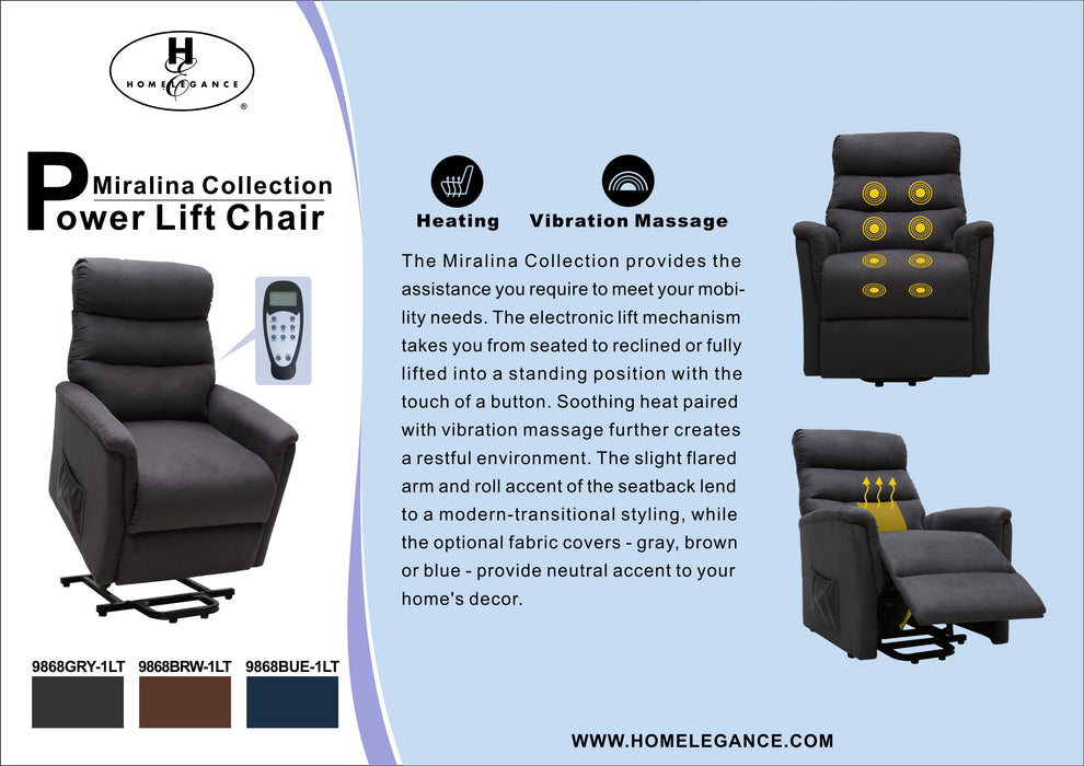 Miralina Power Lift Chair with Massage and Heat