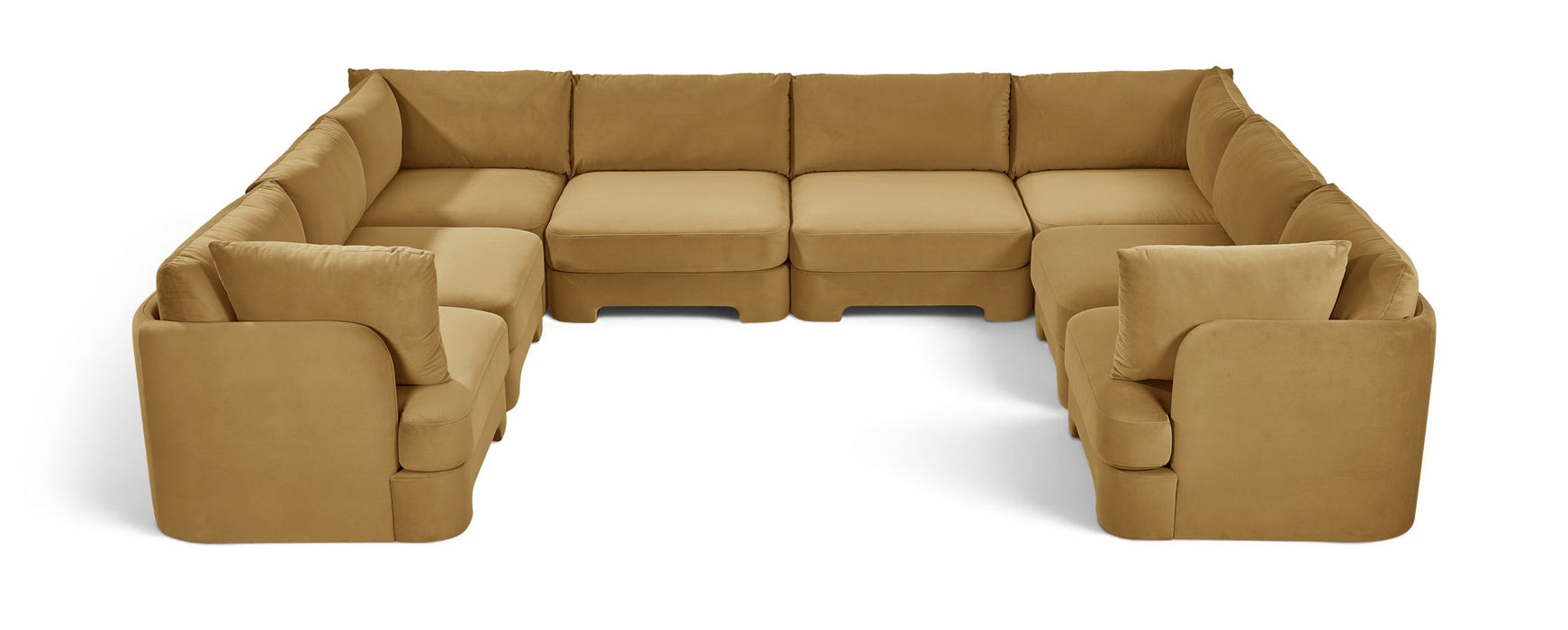 Hammond 148" Velvet Performance Fabric Upholstered 8pc. Modular Sectional