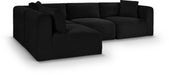 Shaggy 109" Corduroy Performance Fabric Upholstered Modular Sectional