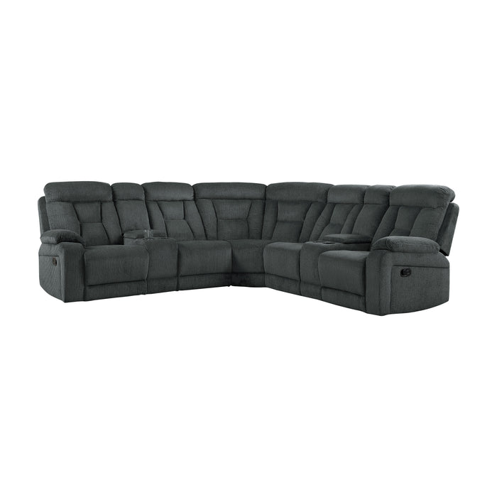 Rosnay (3)3-Piece Reclining Sectional with 2 Consoles