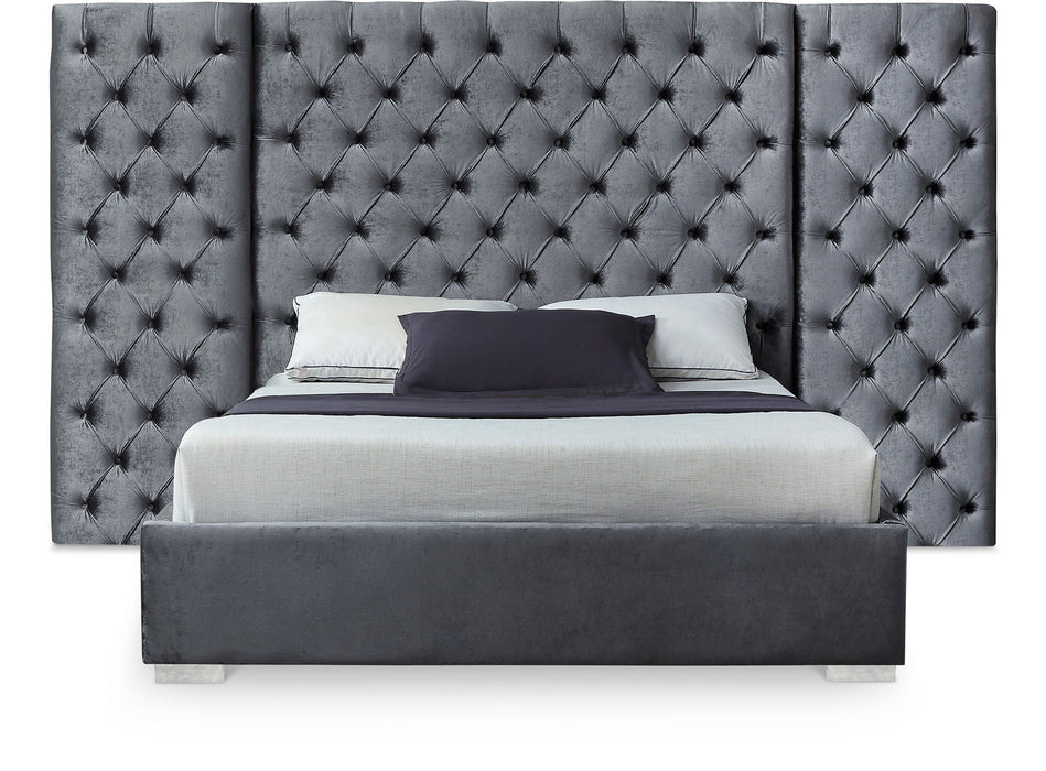 Grande Velvet Upholstered Bed
