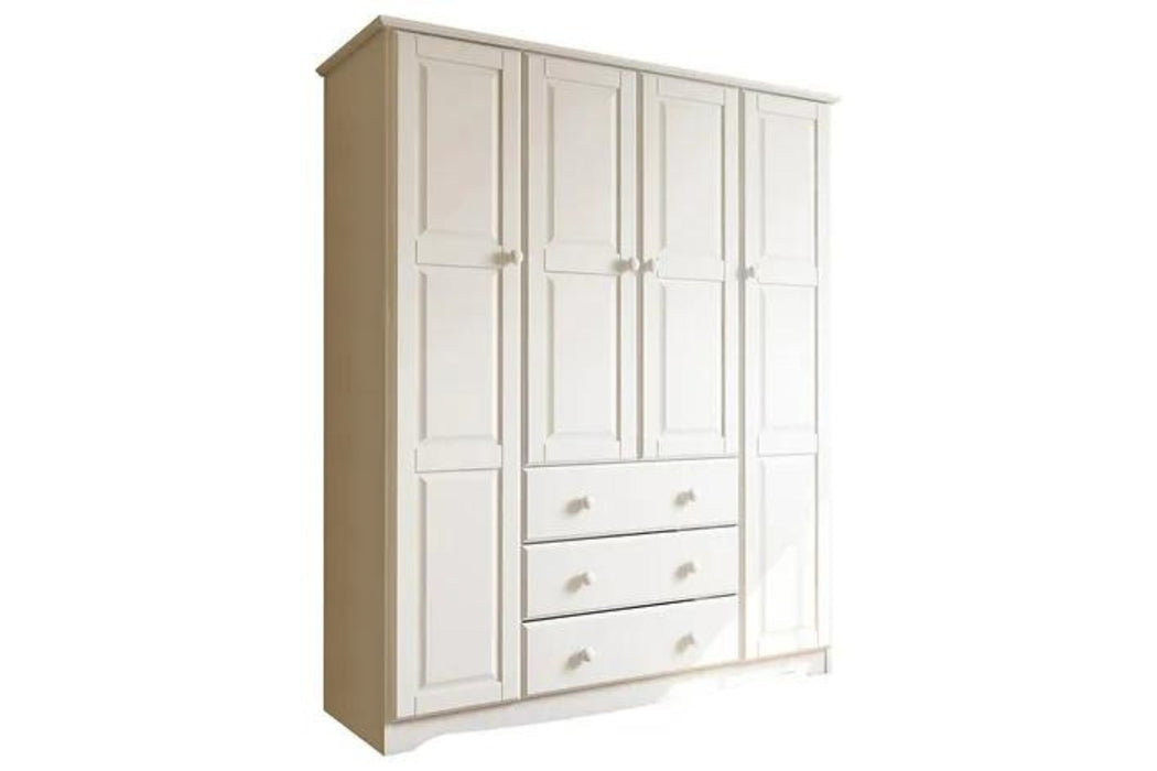 5963 - 100% Solid Wood Family Wardrobe With Optional Shelves