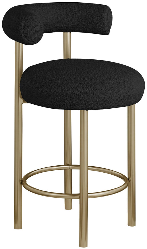 Bordeaux Boucle Fabric Upholstered Stool