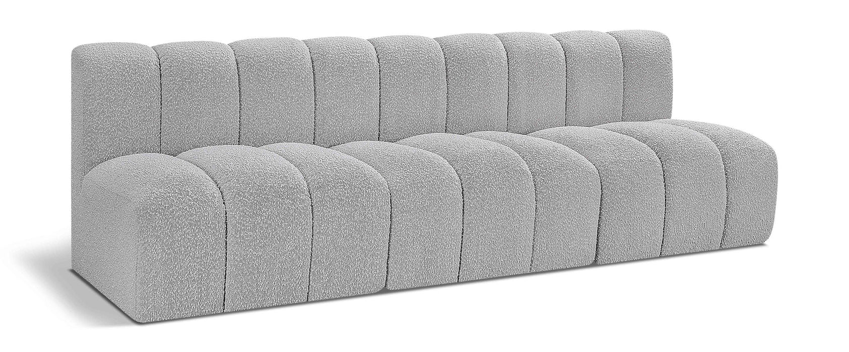 Arc 89.5" Boucle Fabric Upholstered 3pc. Modular Sectional