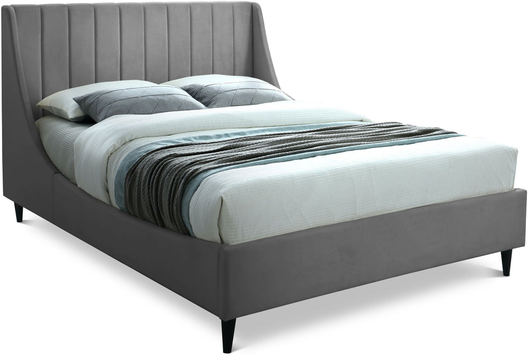 Eva Velvet Upholstered Bed