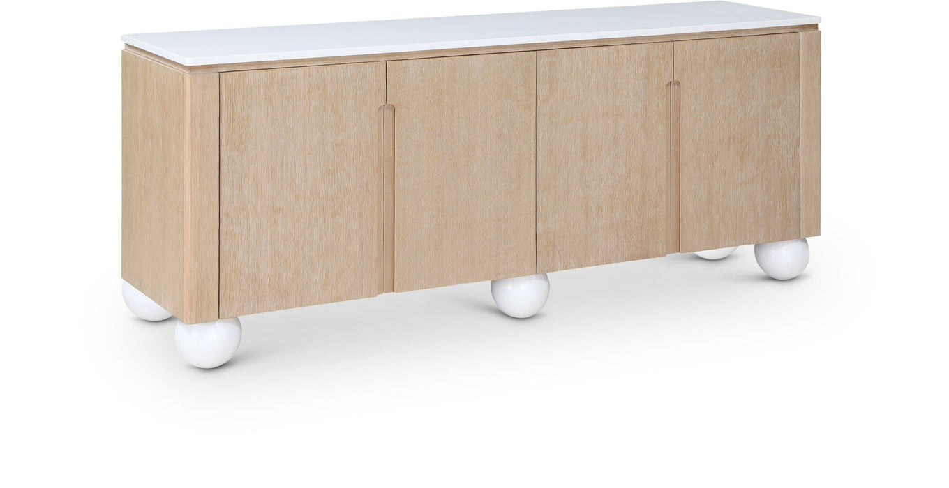 Cardiff Laquer And Oak Veneer Sideboard / Buffet