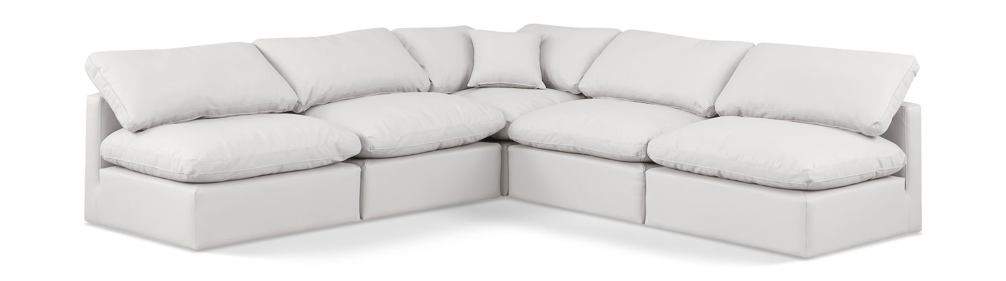 Indulge 105" Vegan Leather Upholstered 5pc. Modular Sectional