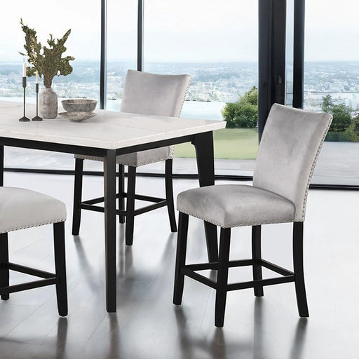 Sabro 7 Pc Dining Table Set - Black/White