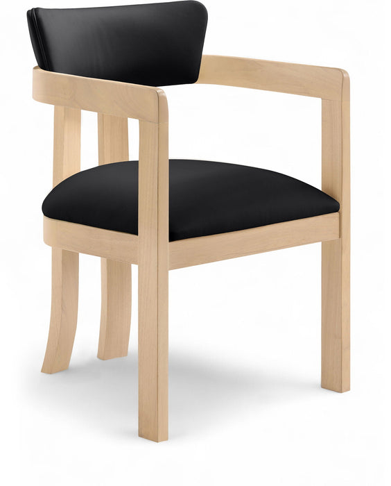 Lavrin Vegan Leather Upholstered Dining Arm Chair