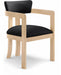 Lavrin Vegan Leather Upholstered Dining Arm Chair