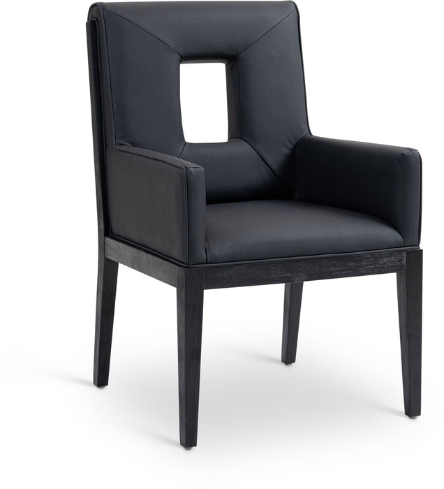 Gwendolyn Vegan Leather Upholstered Dining Arm Chair