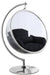 Luna Acrylic And Fabric Upholstered Swing Bubble Accent Chair
