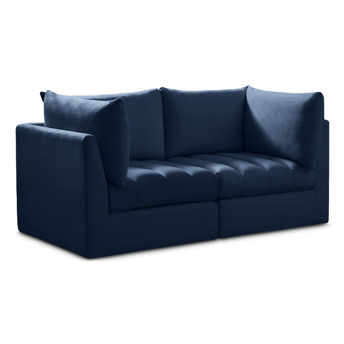 Jacob 66" Velvet Upholstered 2pc. Modular Loveseat