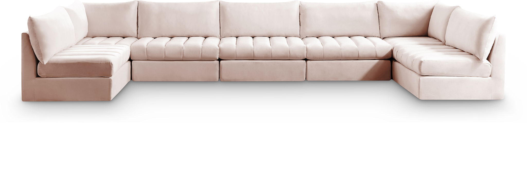 Jacob 177" Velvet Upholstered 7pc. Modular Sectional