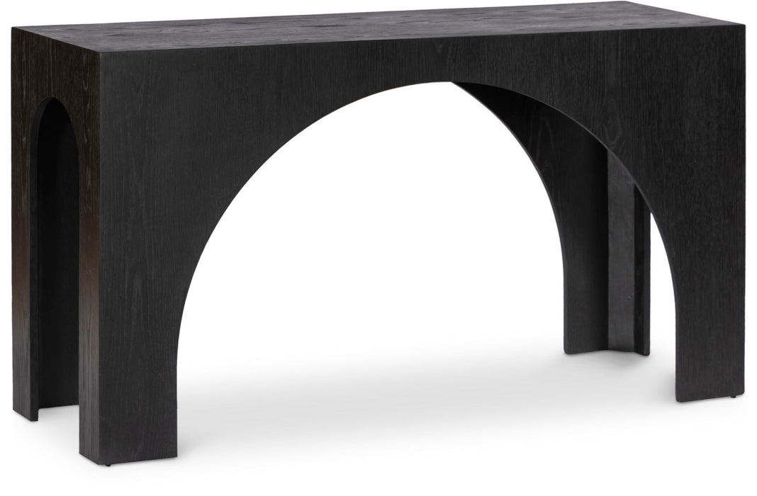 Arch Oak Wood Console Table