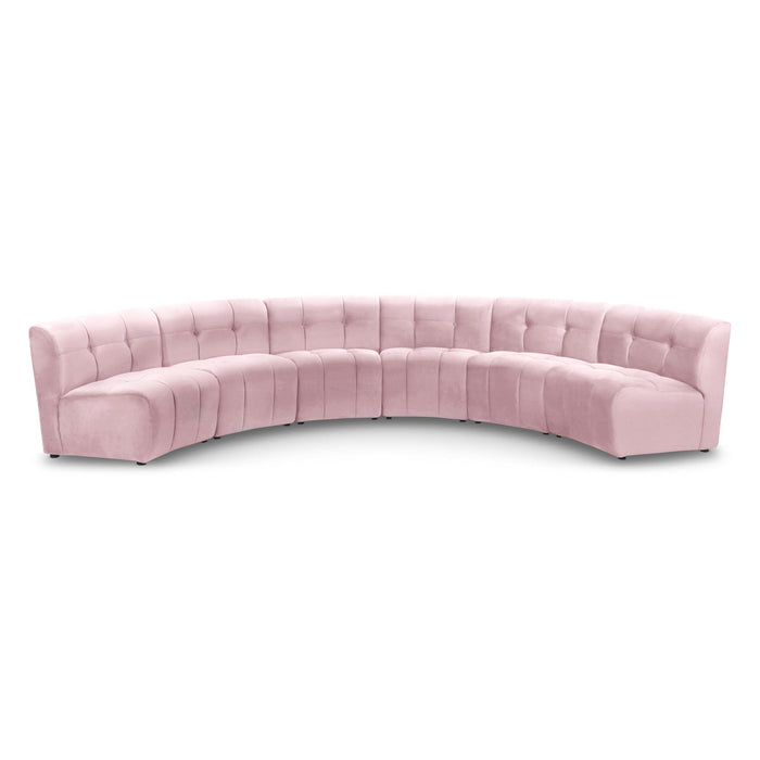 Limitless 157.5" Velvet Upholstered 6pc. Modular Sectional