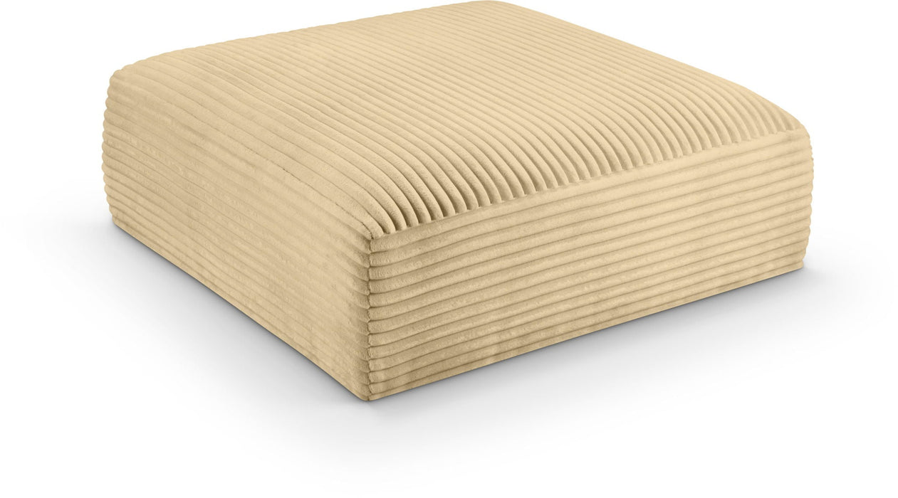 Shaggy Corduroy Performance Fabric Upholstered Ottoman