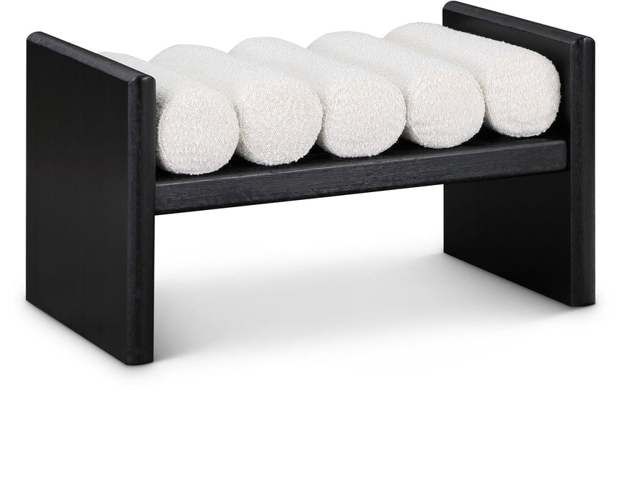 Waverly Boucle Fabric Upholstered Bench