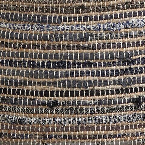 Absalom Pouf - Black/Gray;Brown/Beige