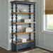Finnworth 70" Bookcase - Blue/Brown
