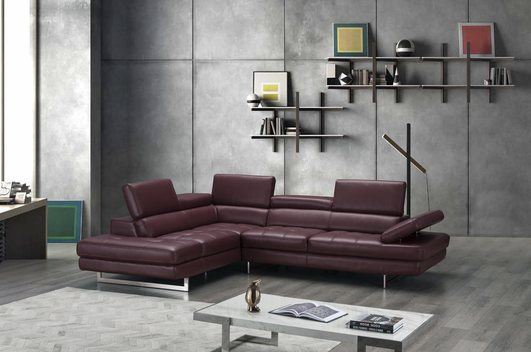 A761 Italian Leather Sectional 