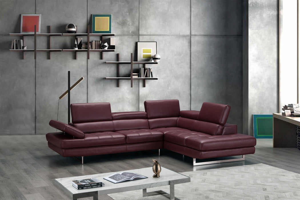 A761 Italian Leather Sectional 