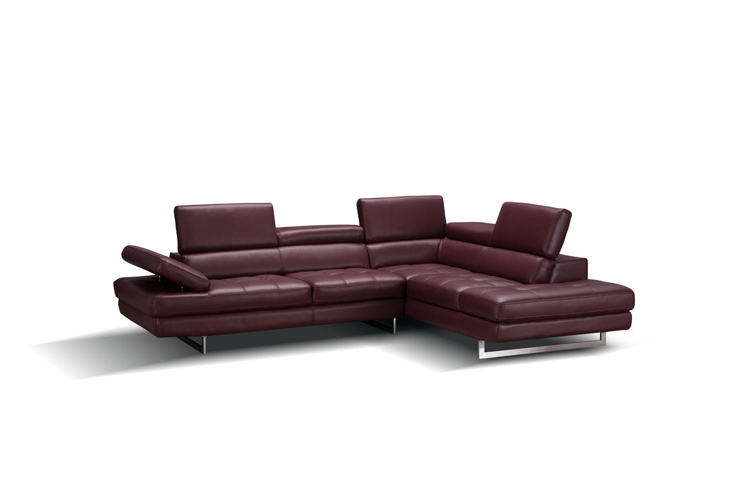 A761 Italian Leather Sectional 