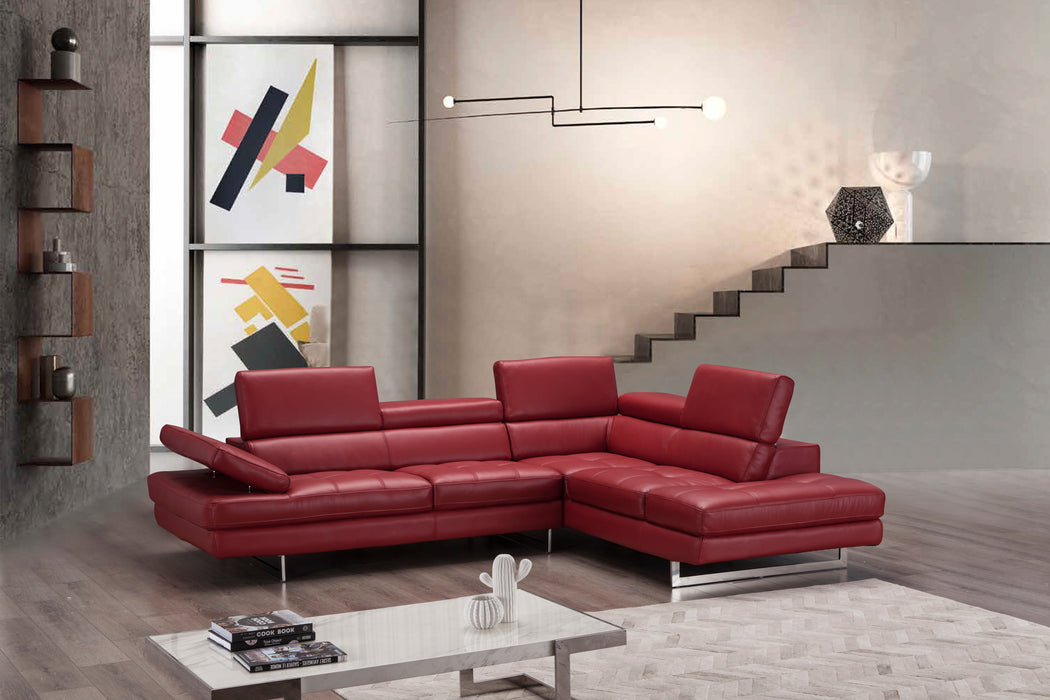 A761 Italian Leather Sectional 