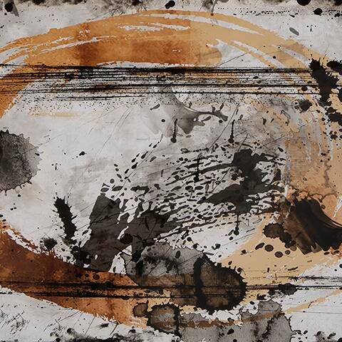 Clefting Wall Art - Black/Gray;Brown/Beige