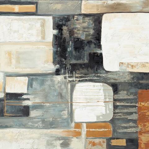 Howford Wall Art - White;Black/Gray;Brown/Beige