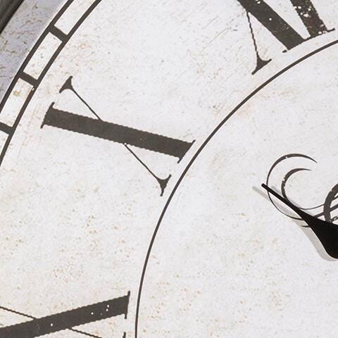 Augustina Wall Clock - Black/Gray;Brown/Beige