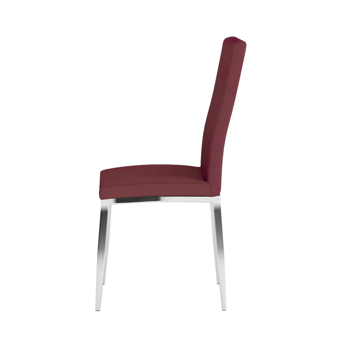 Modern Curved-Back Upholstered Side Chair - 4 per box ABIGAIL-SC-RED