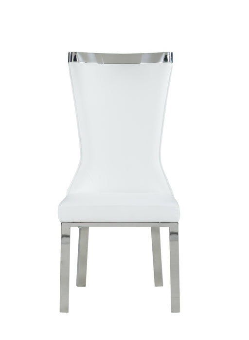 Contemporary Curved-Back Side Chair - 2 per box ADELLE-SC-WHT