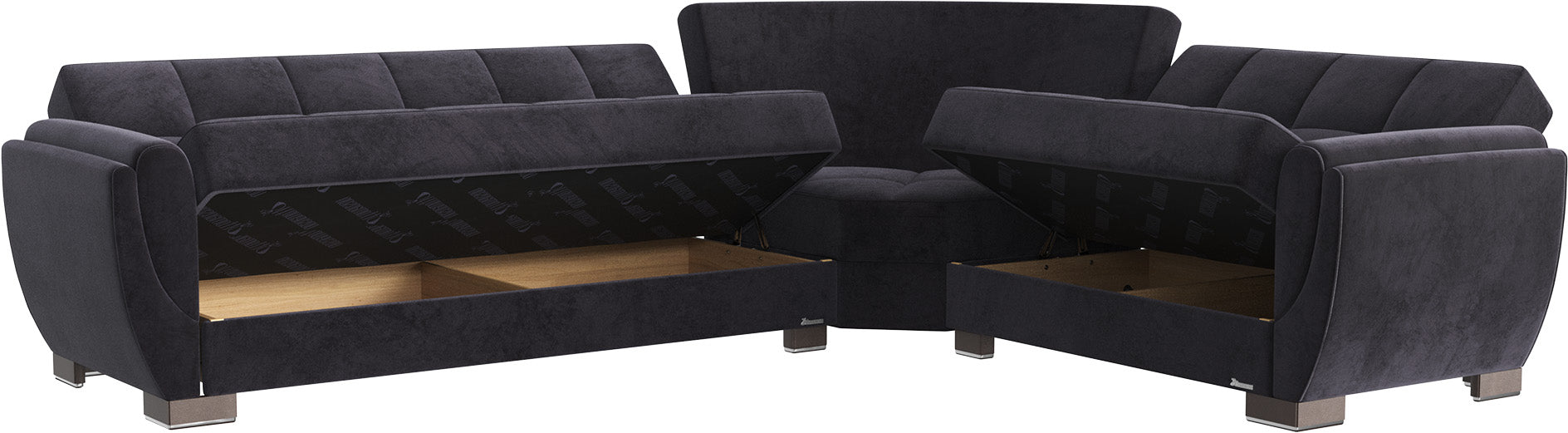 Ottomanson Armada Air Collection Upholstered Convertible Sectional with Storage,  AIR-SEC