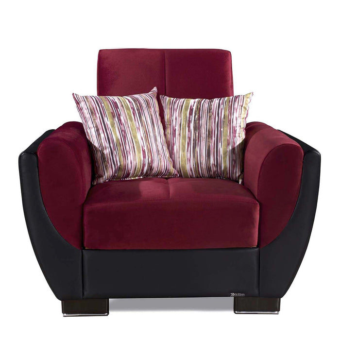 Ottomanson Armada Air Collection Upholstered Convertible Armchair with Storage