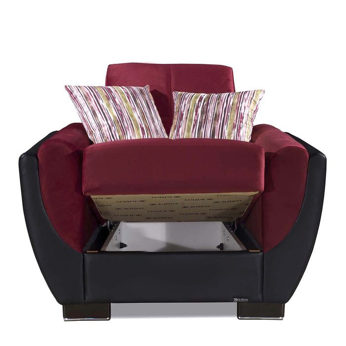 Ottomanson Armada Air Collection Upholstered Convertible Armchair with Storage