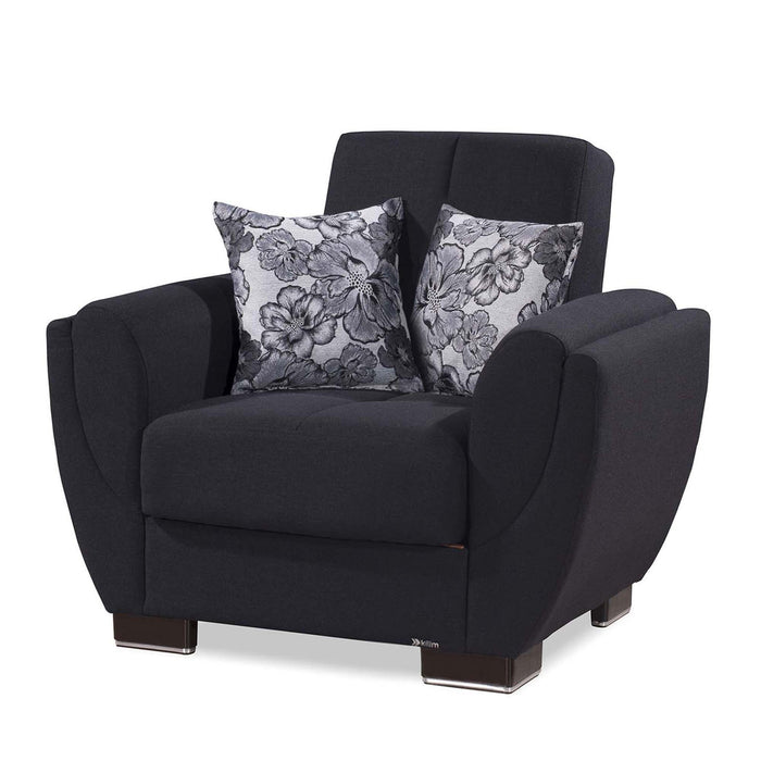 Ottomanson Armada Air Collection Upholstered Convertible Armchair with Storage