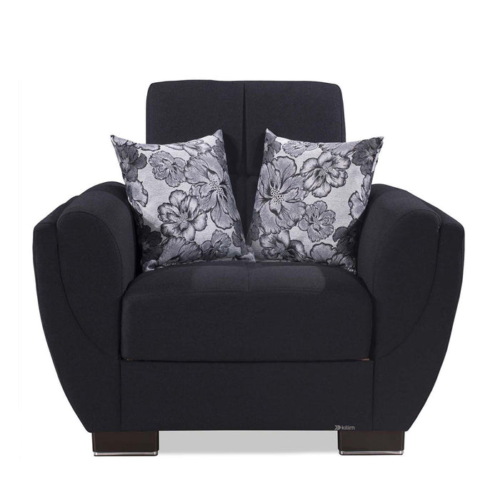 Ottomanson Armada Air Collection Upholstered Convertible Armchair with Storage