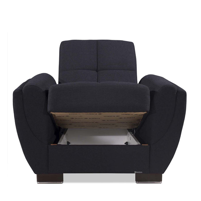 Ottomanson Armada Air Collection Upholstered Convertible Armchair with Storage