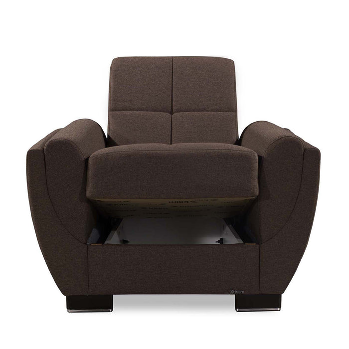 Ottomanson Armada Air Collection Upholstered Convertible Armchair with Storage