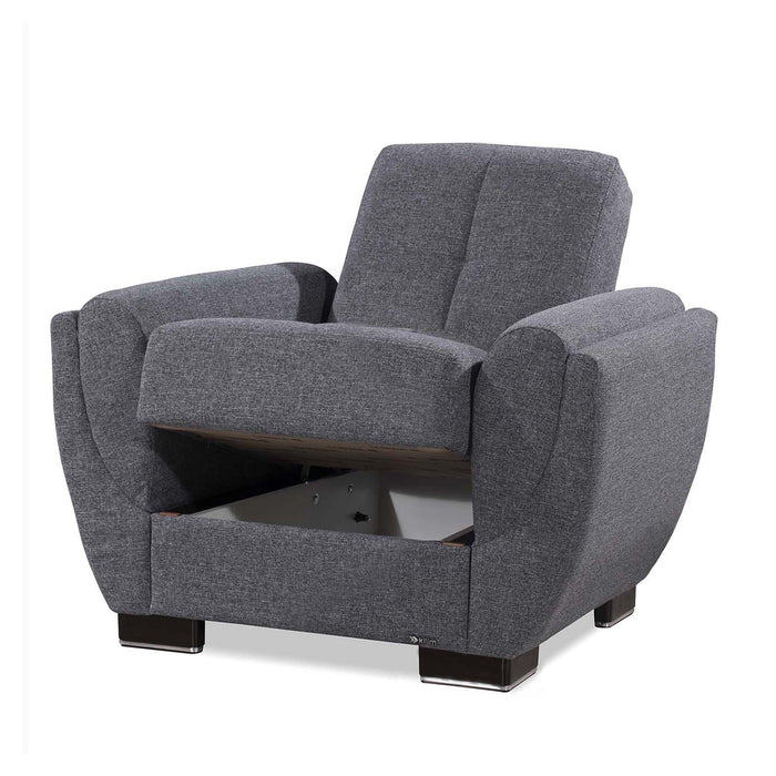 Ottomanson Armada Air Collection Upholstered Convertible Armchair with Storage