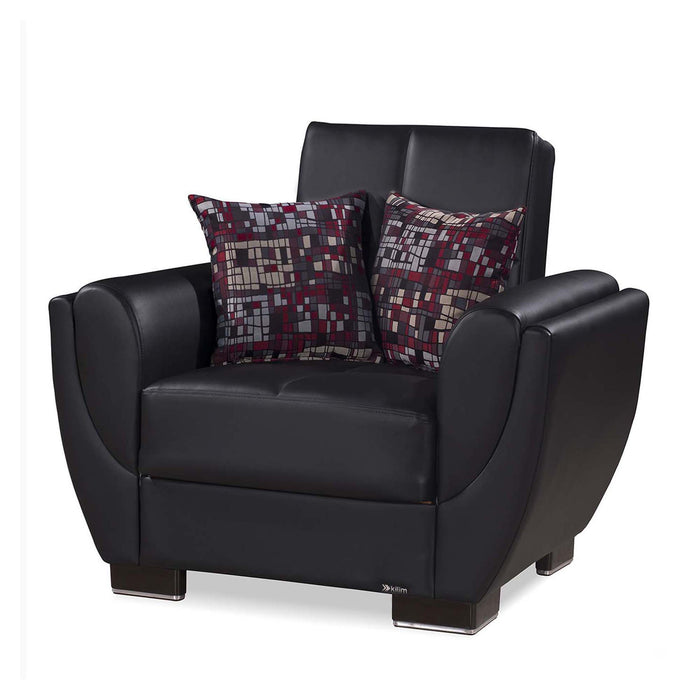 Ottomanson Armada Air Collection Upholstered Convertible Armchair with Storage