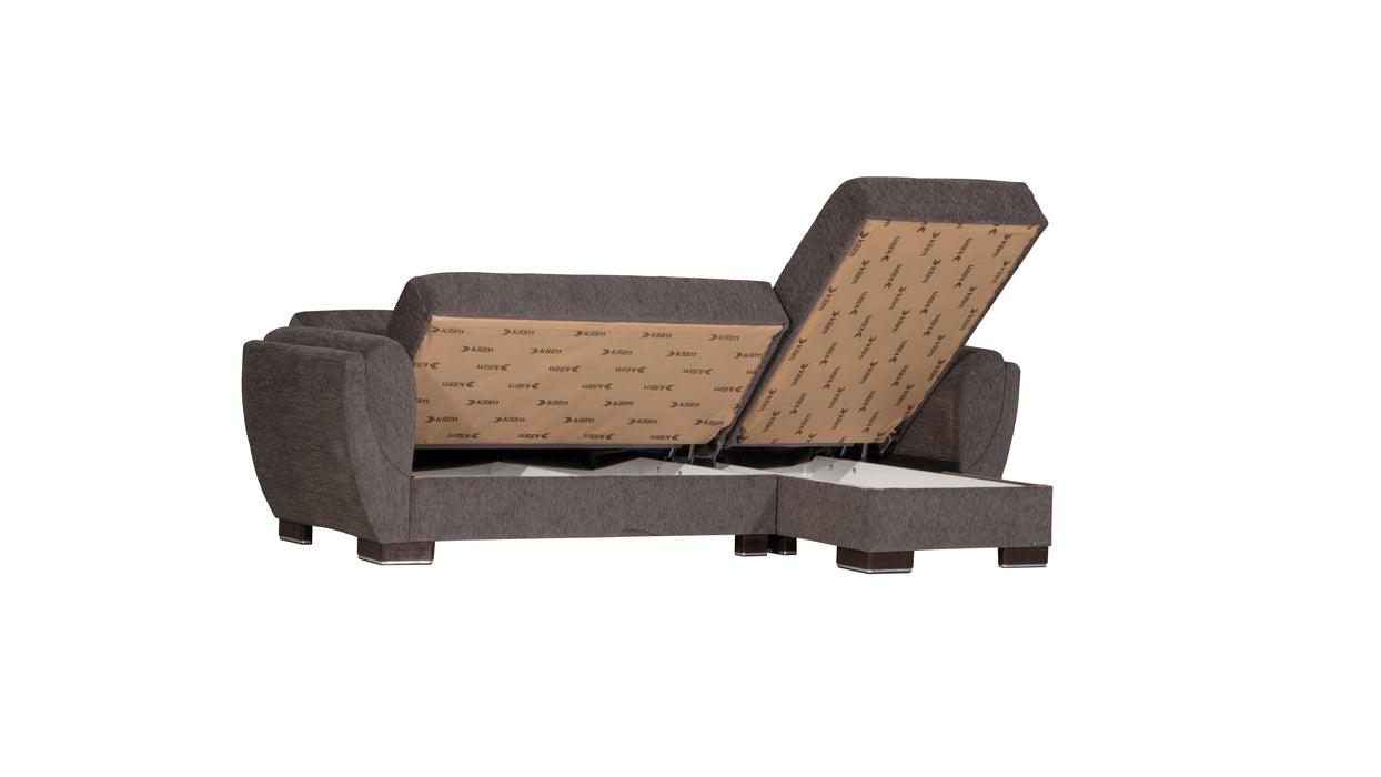 Ottomanson Armada Air Collection Upholstered Convertible Chaise Lounge with Storage