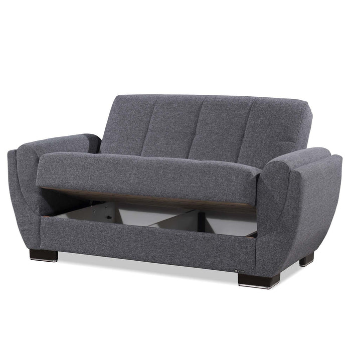 Ottomanson Armada Air Collection Upholstered Convertible Loveseat with Storage