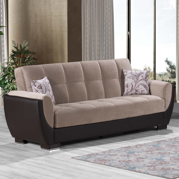 Ottomanson Armada Air Collection Upholstered Convertible Sofabed with Storage