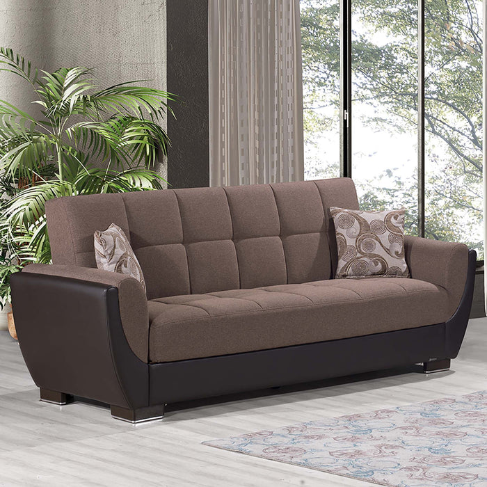 Ottomanson Armada Air Collection Upholstered Convertible Sofabed with Storage