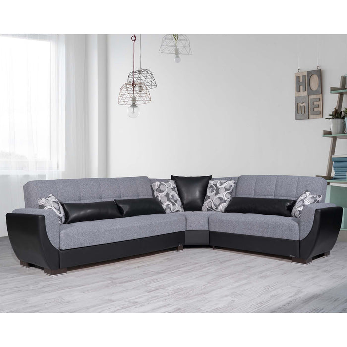 Ottomanson Armada Air Collection Upholstered Convertible Sectional with Storage,  AIR-SEC