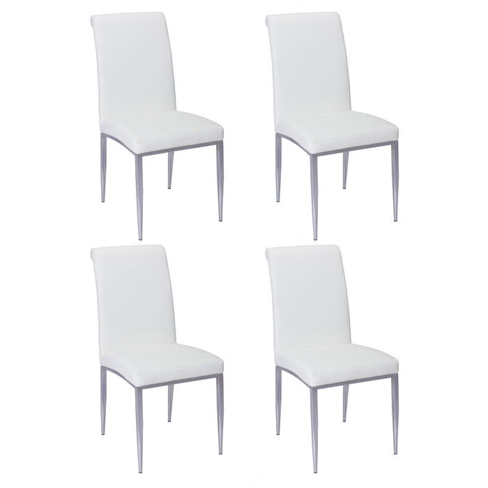 Contemporary Upholstered Cantilever Side Chair - 4 per box ALEXIS-SC-WHT